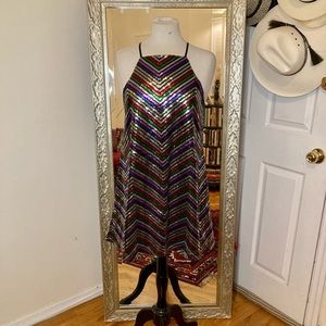 Amanda Uprichard rainbow 🌈 sequence dress. Size Small. New with tags.